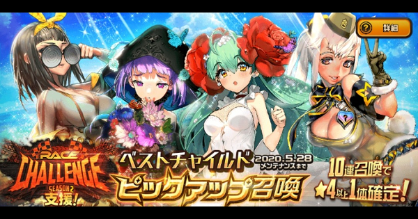 「レースチャレンジ支援ピックアップ召喚」ガチャシミュレーター