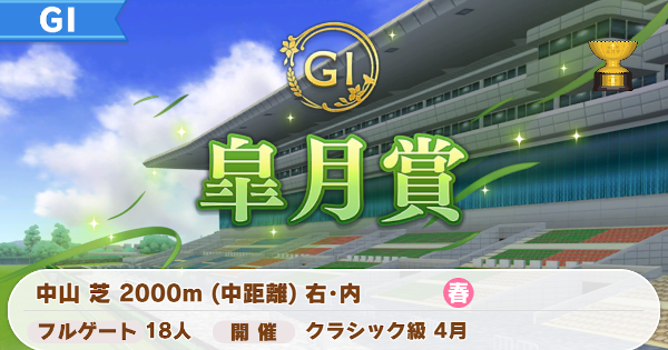 ウマ娘 皐月賞の開催時期と勝ち方 ゲームウィズ Gamewith ウマ娘 皐月賞の開催時期と勝ち方 ゲームウィズ Gamewith