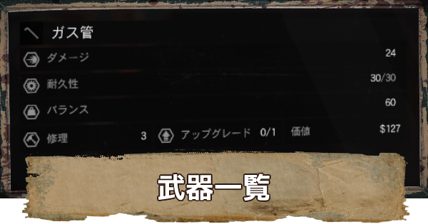 ダイイングライト 武器一覧 ゲームウィズ