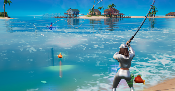 フォートナイト 魚釣りで銃を釣り上げる Fortnite ゲームウィズ
