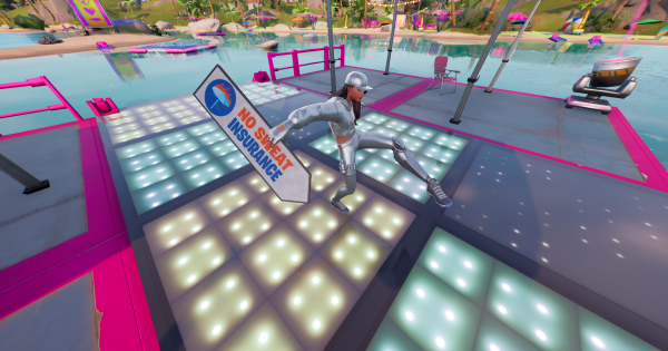 フォートナイト 複数の宣伝用のダンスフロアのあるロケーションでエモートをする Fortnite ゲームウィズ