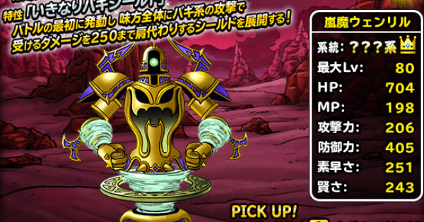 嵐魔ウェンリル(S)の評価とおすすめの特技構成