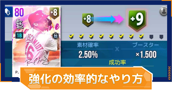 【MLB RIVALS】強化の効率的なやり方