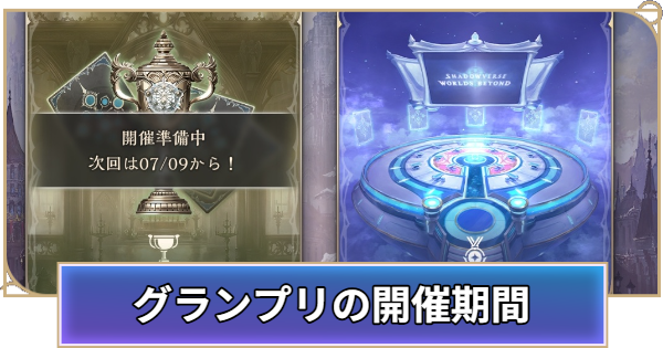 グランプリの開催期間と報酬