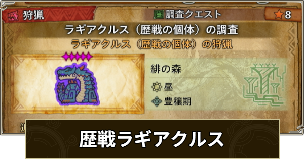 モンハンワイルズ】歴戦ラギアクルスの出し方と周回おすすめ装備