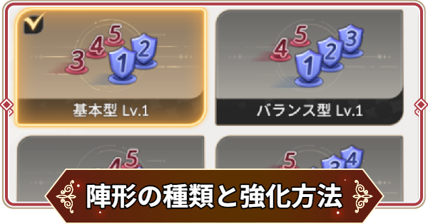 【セナリバ】陣形の種類と強化方法【セブンナイツ リバース】