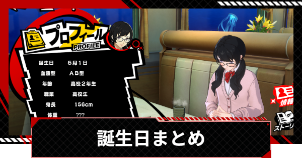 【ペルソナ5X】シナジーキャラの誕生日まとめ【P5X】