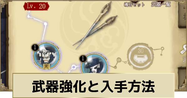 武器強化のやり方と入手方法