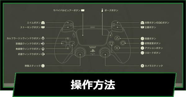 【メタルギアデルタ】操作方法まとめ【メタルギアソリッド3リメイク】