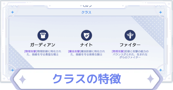 クラスの種類と特徴