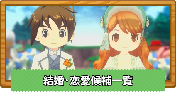 【牧場物語 風のグランドバザール】結婚･恋愛候補一覧とやり方｜パートナー候補【グラバザ】
