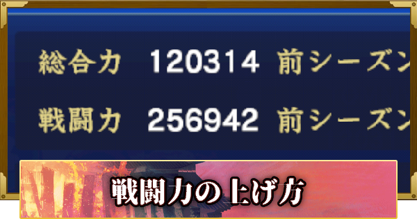 【信長の野望 覇道】戦闘力の上げ方