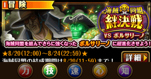 【トレクル】絆決戦vs黄猿【技属性】攻略｜通常BOSS【ワンピース トレジャークルーズ】