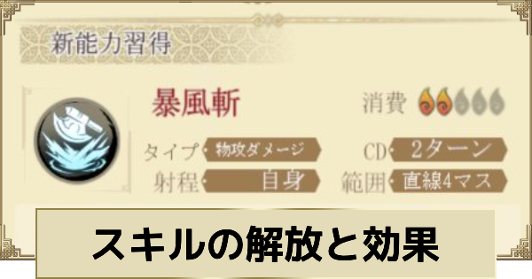 スキルの解放方法と効果解説