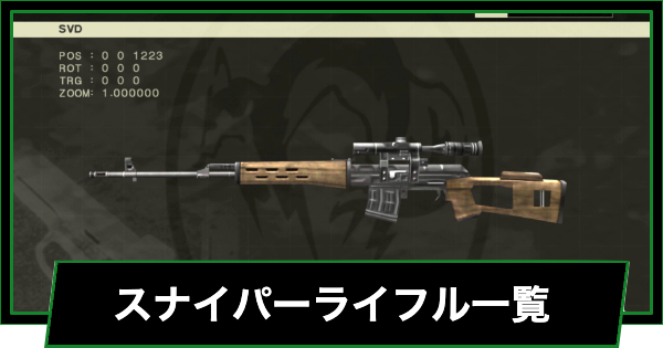 スナイパーライフル一覧
