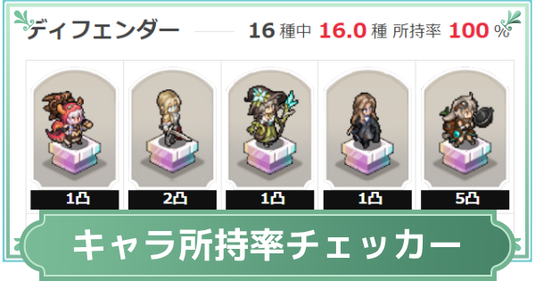 【鈴蘭の剣】キャラ所持率チェッカー【鈴剣】