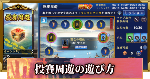 【信長の野望 覇道】投賽周遊の遊び方(S12)6年目・秋