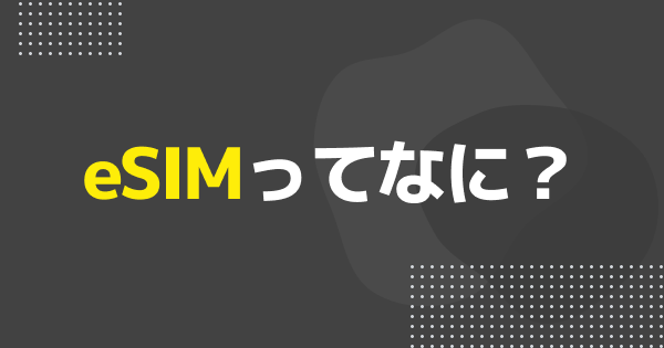 eSIMとは何なのか？メリット・デメリットをわかりやすく解説