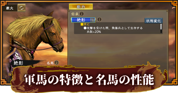 軍馬の特徴と名馬の性能