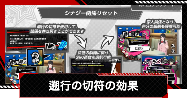 【ペルソナ5X】遡行の切符の効果と入手方法【P5X】