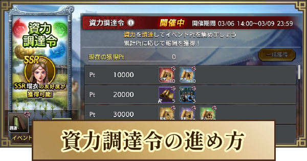 【キングダム 覇道】資力調達令の進め方とおすすめ編成