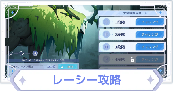 レーシーの攻略とおすすめ編成｜大激戦