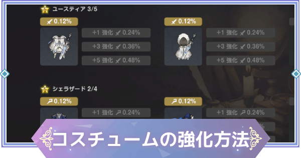 【ブラウンダスト2】コスチュームの強化・凸の方法【ブラダス2】