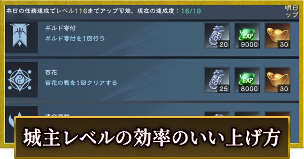 【真・三國無双 覇】城主レベルの効率のいい上げ方