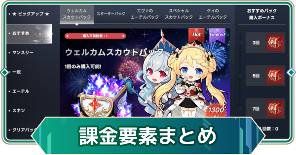【アウタープレーン】課金要素まとめ【アウプレ】