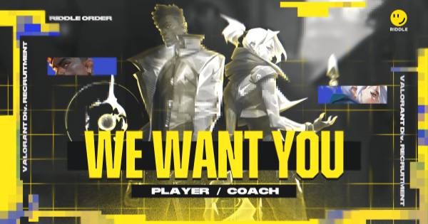 【VALORANT】RIDDLE ORDERが選手・コーチの募集を開始【ヴァロラント】