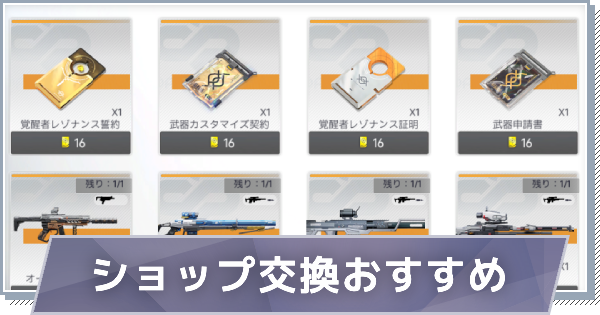 【スノブレ】ショップ一覧とおすすめアイテム【スノウブレイク：禁域降臨】