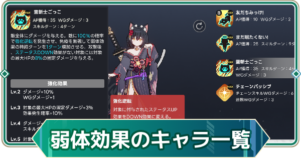 【アウタープレーン】デバフキャラ一覧｜弱体効果まとめ【アウプレ】