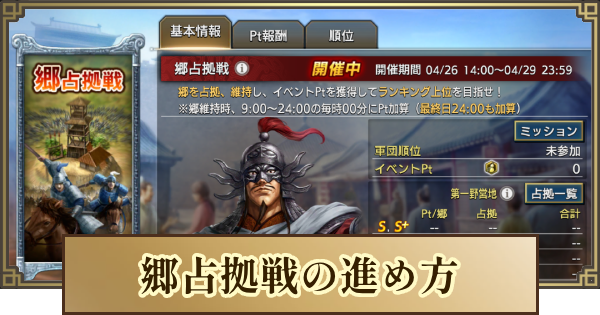 【キングダム 覇道】郷占拠戦の進め方と報酬