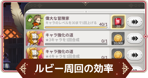 ルビー周回効率まとめ｜カギはどこまで買うべき？
