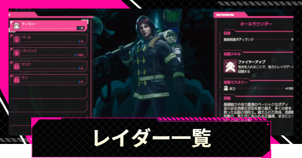 【LET IT DIE: INFERNO】レイダー(キャラ)一覧【レットイットダイ インフェルノ】