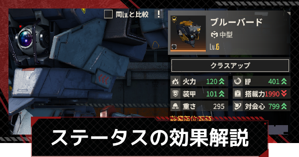 【メカラシ】ステータスの効果解説【鋼嵐】