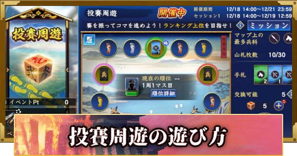 【信長の野望 覇道】投賽周遊の遊び方(S13)6年目・秋