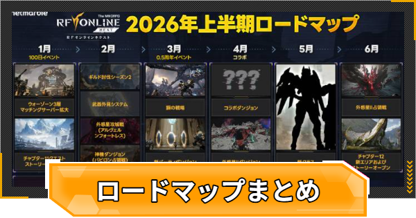 【RFオンラインネクスト】ロードマップまとめ｜大型アップデート情報【RFオンネク】