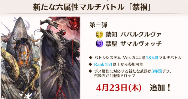 【グラブル】禁禍シリーズボス一覧/実装情報【グランブルーファンタジー】