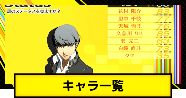 ペルソナ4ゴールデン】キャラ一覧と育成優先度【P4G】 - ゲームウィズ