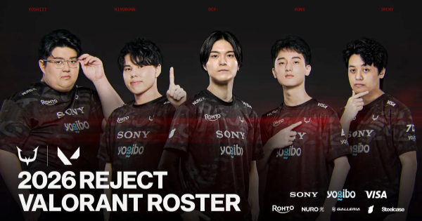 【VALORANT】REJECTにXoNs選手が加入、新ロスターが完成【ヴァロラント】