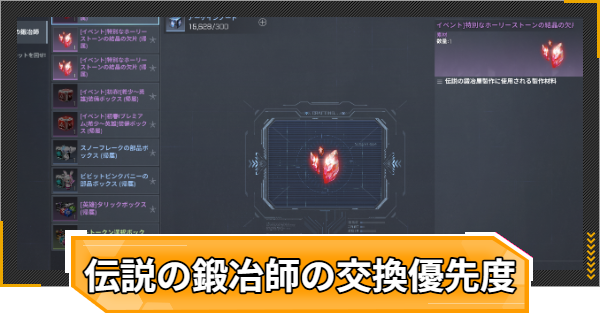 【RFオンラインネクスト】伝説の鍛冶師のやり方と交換優先度【RFオンネク】