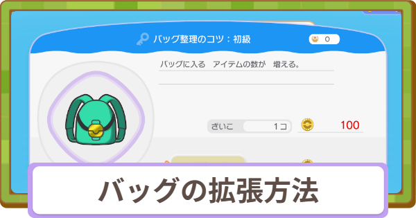 【ぽこあポケモン】バッグの拡張方法とメリット【ぽこポケ】