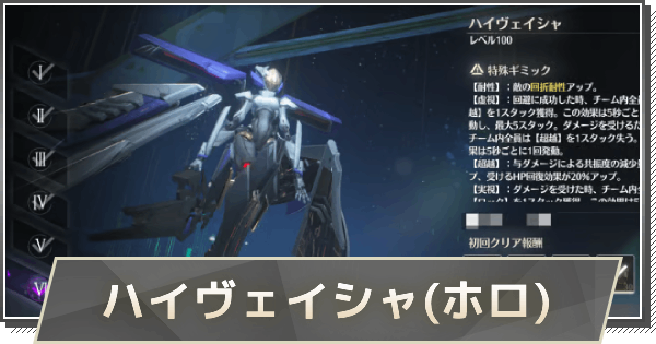 【鳴潮】ハイヴェイシャの攻略｜ホロタクティクス