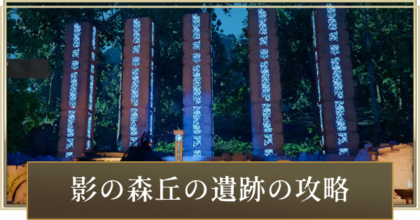 影の森丘の遺跡の攻略と答え