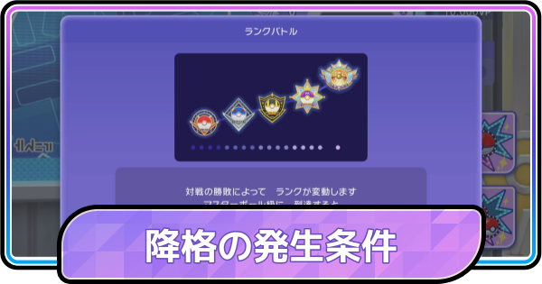 【ポケモンチャンピオンズ】降格の発生条件