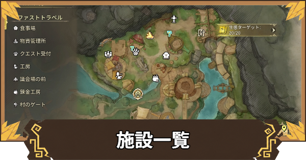 【アウトランダーズ】施設一覧