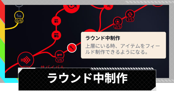 【ARC Raiders】ラウンド中制作の性能と評価｜スキル解説【アークレイダース】