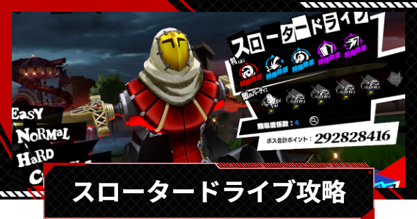 【ペルソナ5X】スロータードライブの攻略とおすすめキャラ｜閼兇夢の扉【P5X】