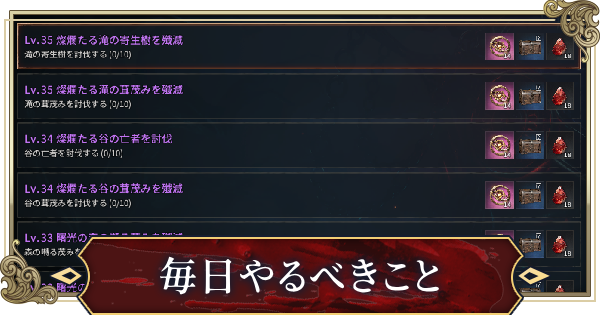 デイリー日課と毎日やるべきこと│ウィークリー